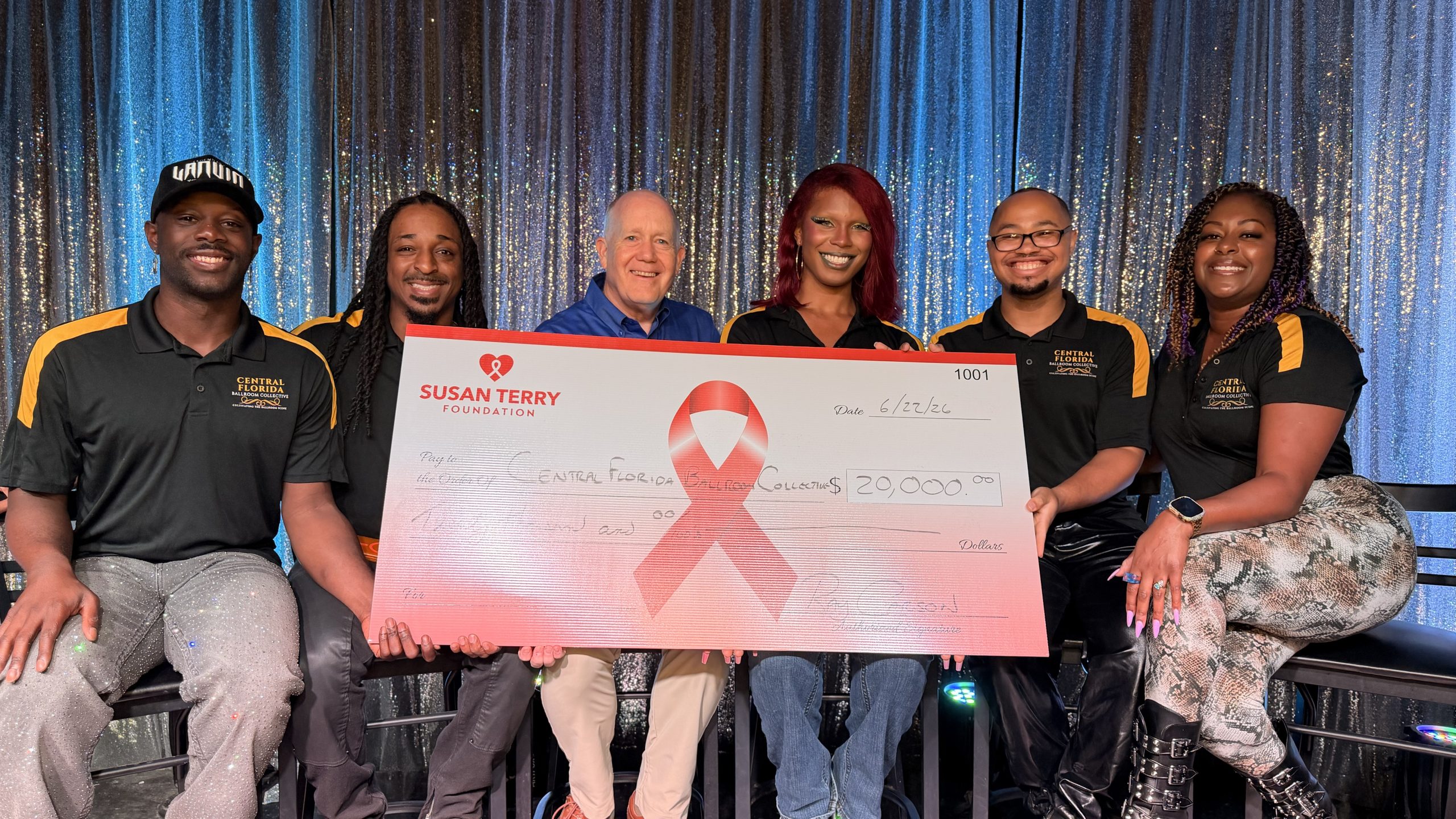 Central Florida Ballroom Collective representatives at a Susan Terry Foundation grant presentation